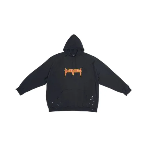 Metal Logo Hoodie Oversized Fit