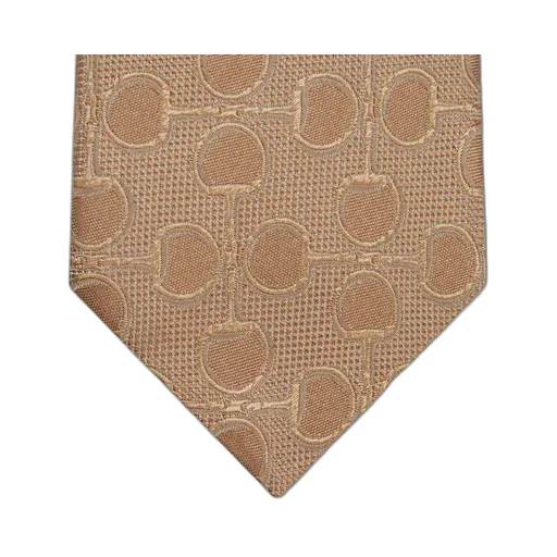 Horsebit silk jacquard tie
