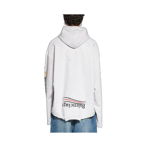 Paris Upside Down Hoodie Oversized