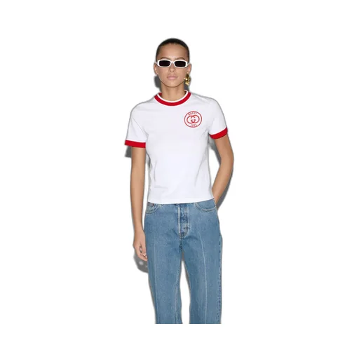 Cotton jersey T-shirt with embroidery