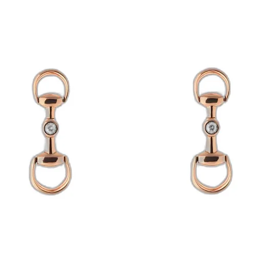 18k Horsebit diamond earrings