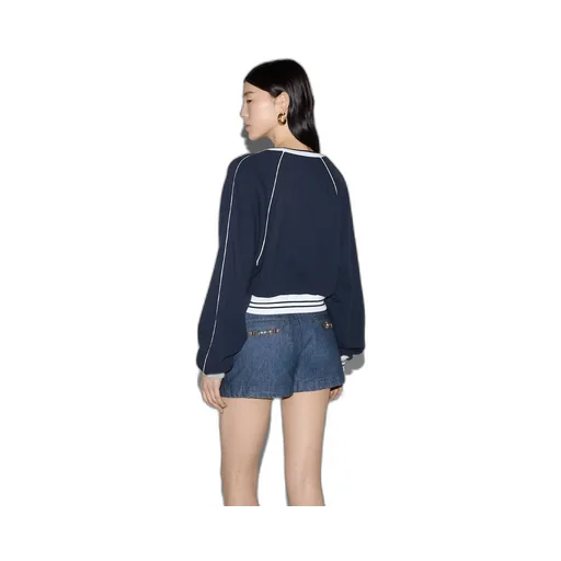 Cotton jersey sweatshirt with embroidery