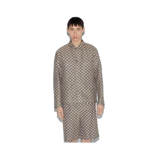 GG linen blend canvas jacket