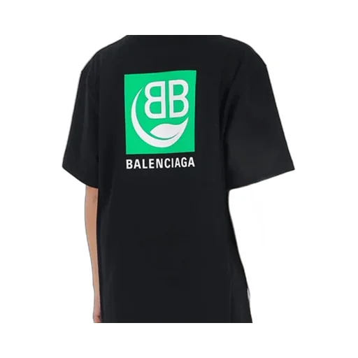 B Environmental Friendly Green Alphabet Logo Printing T-Shirt