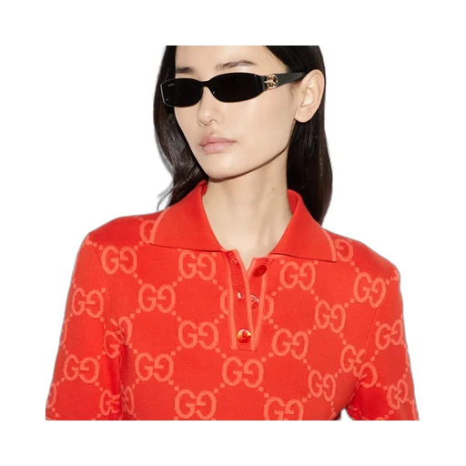 GG cotton polo dress