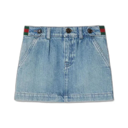 Children's denim mini skirt with Web