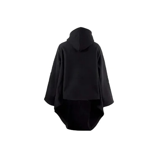 Solid Color hooded Loose Fit Hoodie Black