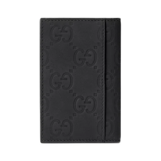 GG rubber-effect long card case
