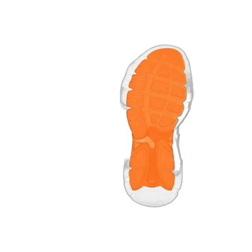 Track Sandals White/Orange