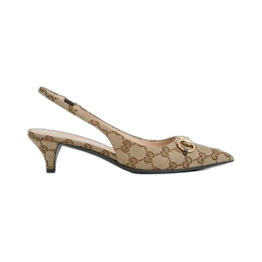 Women's GG canvas slingback pump