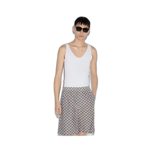 Cotton jersey tank top with Web