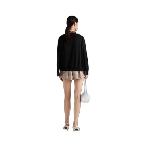 Printed silk twill shorts