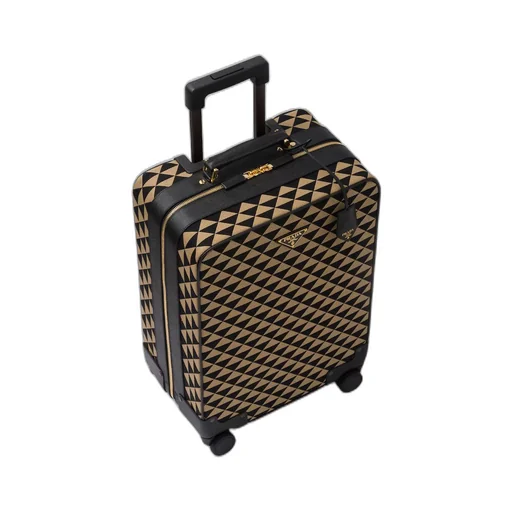 Prada Symbole embroidered fabric trolley