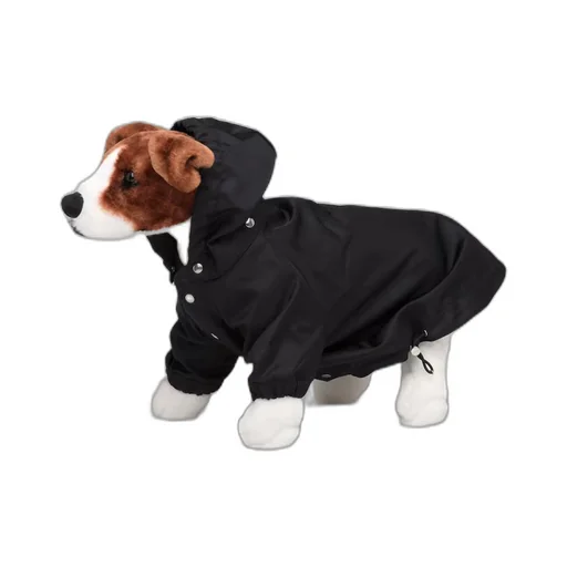 Re-Nylon dog raincoat with hood