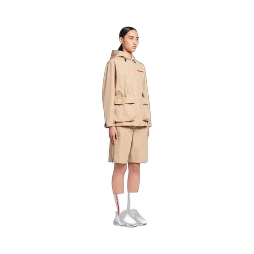 Technical fabric rain jacket
