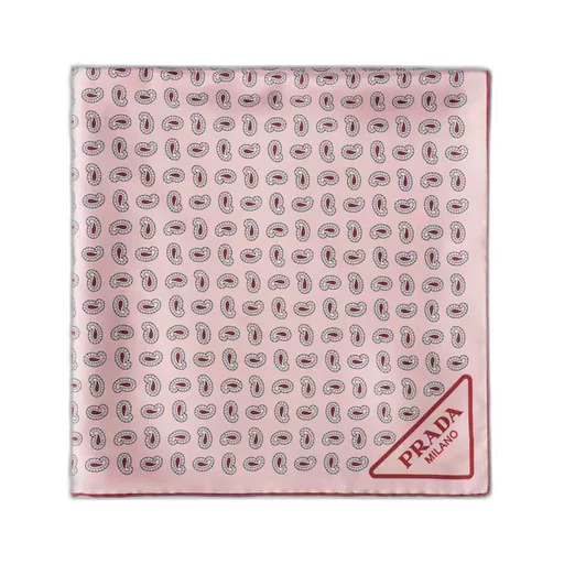 Printed silk twill scarf