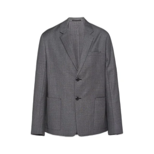 Single-breasted wool jacket
