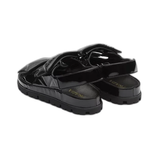 Patent leather sandals