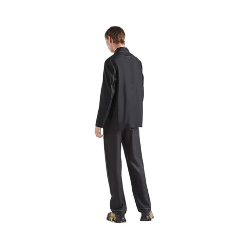 Single-breasted wool jacket