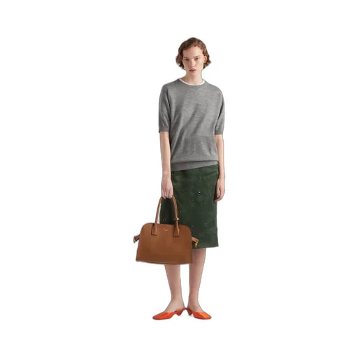 Medium leather tote bag