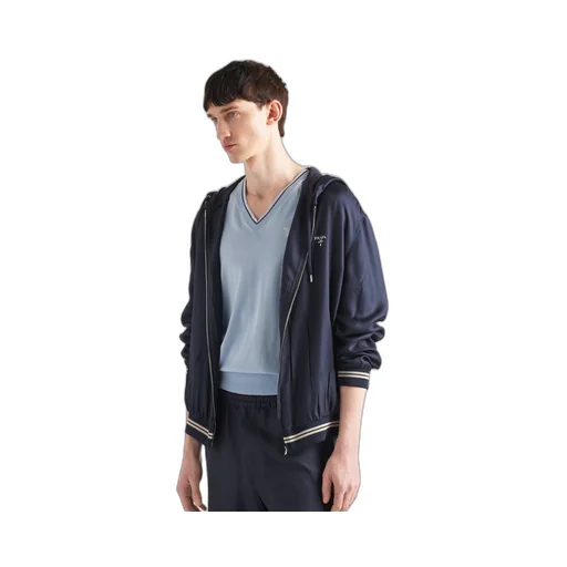 Silk hoodie jacket