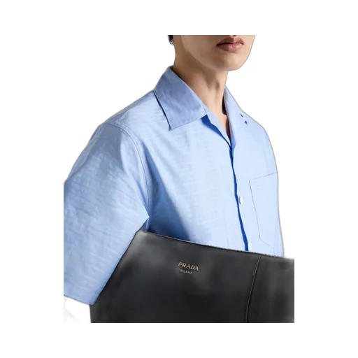 Short-sleeved cotton shirt