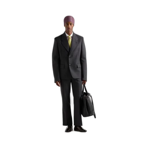 Single-breasted wool jacket