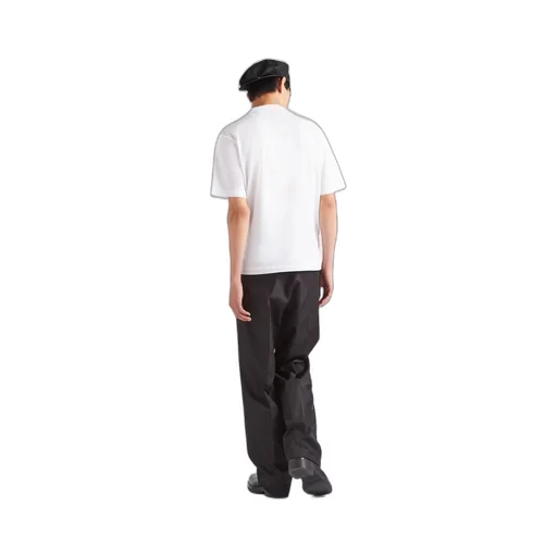 Re-Nylon and jersey T-shirt