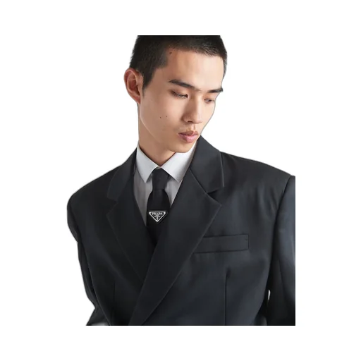 Re-Nylon gabardine tie