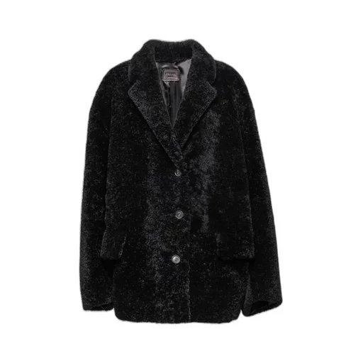 Shearling caban jacket