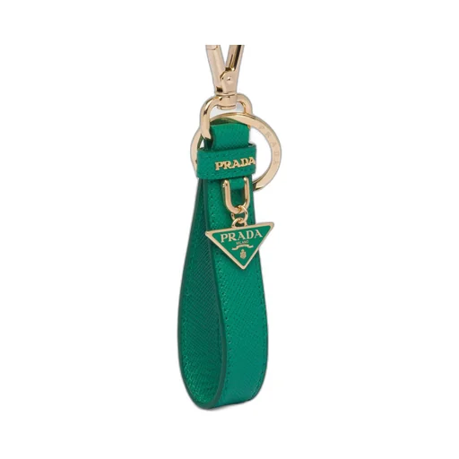 Saffiano leather keychain