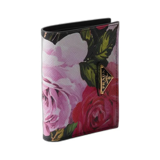 Small Printed Saffiano leather wallet