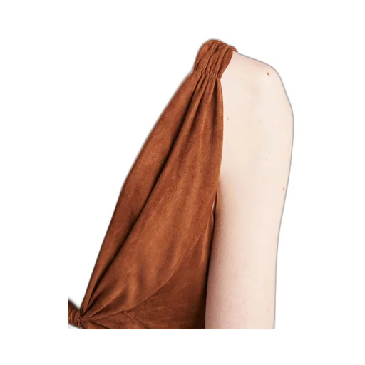 Sleeveless suede dress