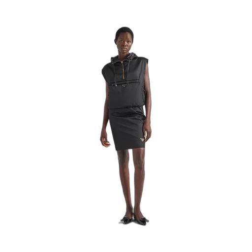 Re-Nylon pencil skirt
