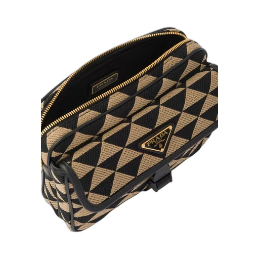 Prada Symbole embroidered fabric bag