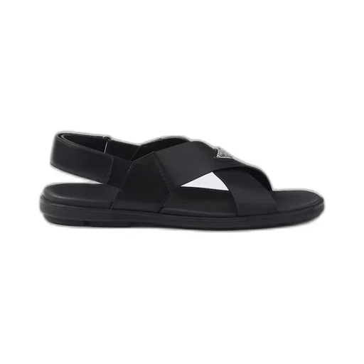 Crisscross leather sandals