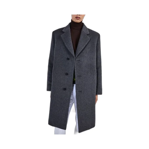 Single-breasted wool coat