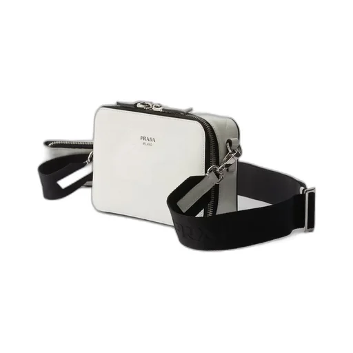 Prada Brique brushed leather bag with triangle motif
