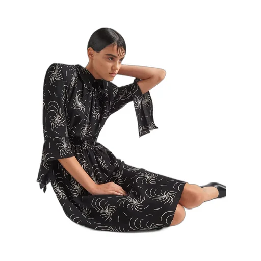 Printed sablé dress