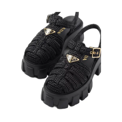 Monolith crochet cage sandals