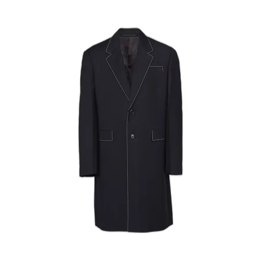 Single-breasted wool coat