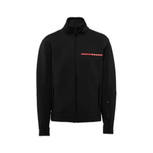 Recycled double jersey zip-up sweatshirt