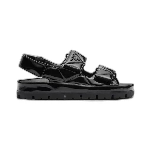 Patent leather sandals