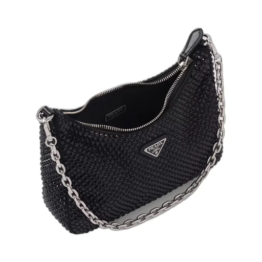 Prada Re-Edition 2005 satin bag with crystals