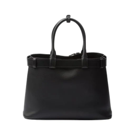 Prada Buckle large leather handbag with belt
