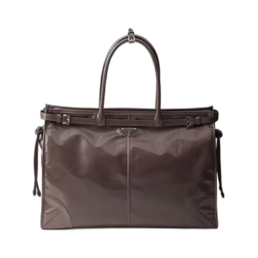 Leather tote bag