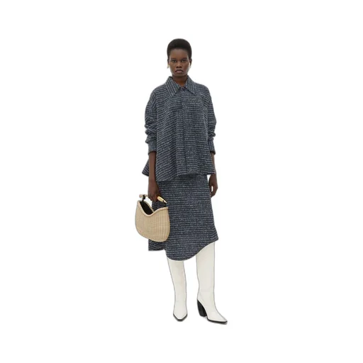 Structured Tweed Shirt Jacket