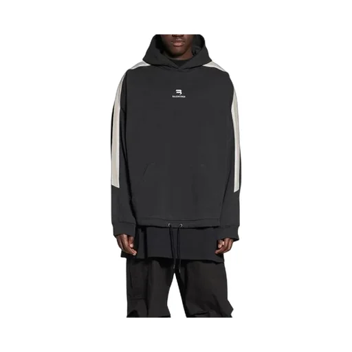 Sporty B Striped SLeeve Hoodie Oversized