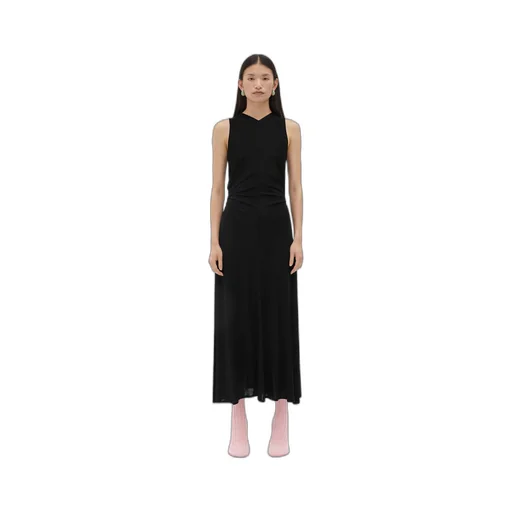 Viscose Jersey Long Dress With Knot Ring
