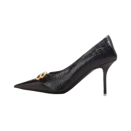 Square Knife BB Croc-Effect Leather Pumps